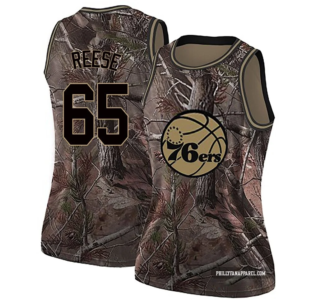 Alex Reese ＃65 Women's Swingman Camo Philadelphia 76ers Realtree Collection Jersey