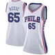 Alex Reese ＃65 Women's Swingman White Philadelphia 76ers Jersey - Association Edition