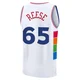 Alex Reese ＃65 Youth 2024/25 Philadelphia 76ers White Fast Break City Edition Jersey