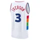 Allen Iverson ＃3 Men's 2024/25 Philadelphia 76ers White Fast Break City Edition Jersey