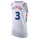 Allen Iverson ＃3 Men's Authentic 2024/25 Philadelphia 76ers White City Edition Jersey
