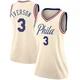 Allen Iverson ＃3 Women's Swingman Cream Philadelphia 76ers Jersey - City Edition