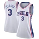 Allen Iverson ＃3 Women's Swingman White Philadelphia 76ers Jersey - Association Edition