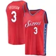 Allen Iverson ＃3 Youth Red Philadelphia 76ers Fast Break Jersey - Statement Edition