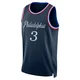 Allen Iverson ＃3 Youth Swingman 2025/26 Philadelphia 76ers Navy City Edition Jersey