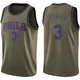 Allen Iverson ＃3 Youth Swingman Green Philadelphia 76ers Salute to Service Jersey