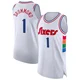 Andre Drummond ＃1 Men's Authentic 2024/25 Philadelphia 76ers White City Edition Jersey