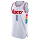 Andre Drummond ＃1 Men's Authentic 2024/25 Philadelphia 76ers White City Edition Jersey