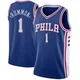 Andre Drummond ＃1 Men's Swingman Blue Philadelphia 76ers Jersey - Icon Edition