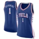 Andre Drummond ＃1 Women's Swingman Blue Philadelphia 76ers Jersey - Icon Edition