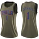 Andre Drummond ＃1 Women's Swingman Green Philadelphia 76ers Salute to Service Jersey