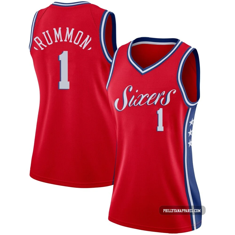 Andre Drummond ＃1 Women's Swingman Red Philadelphia 76ers Jersey - Statement Edition