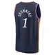 Andre Drummond ＃1 Youth 2025/26 Philadelphia 76ers Fast Break Navy City Edition Jersey