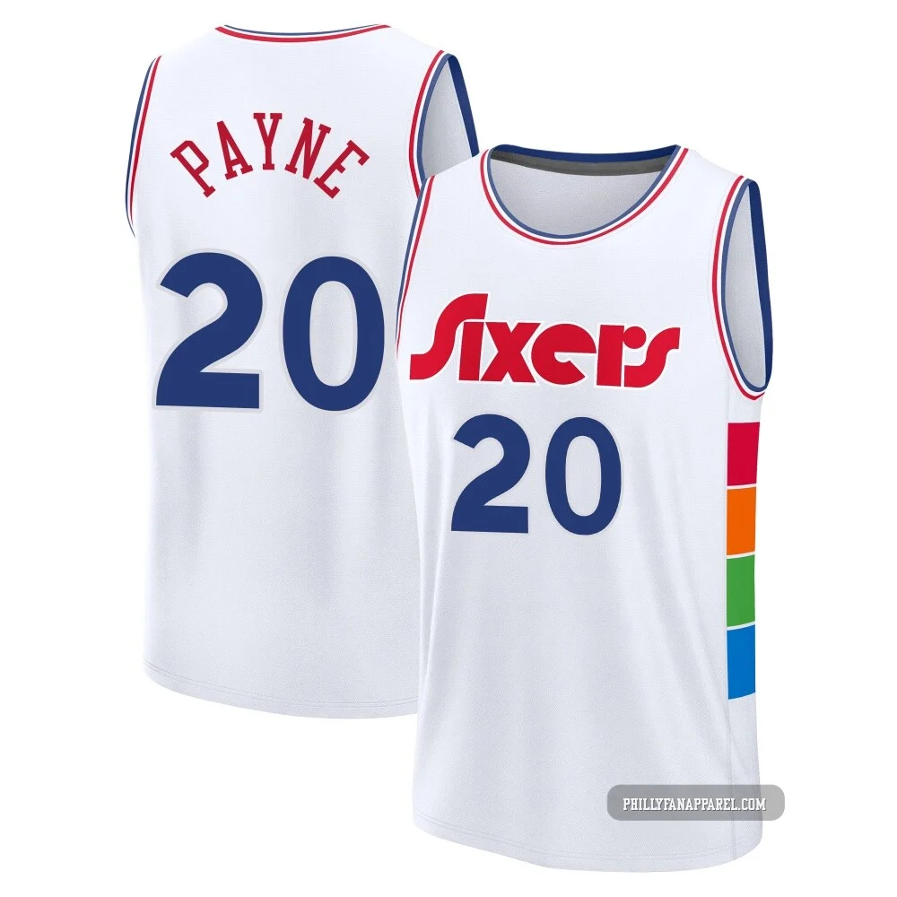 Cameron Payne ＃20 Men's 2024/25 Philadelphia 76ers White Fast Break City Edition Jersey
