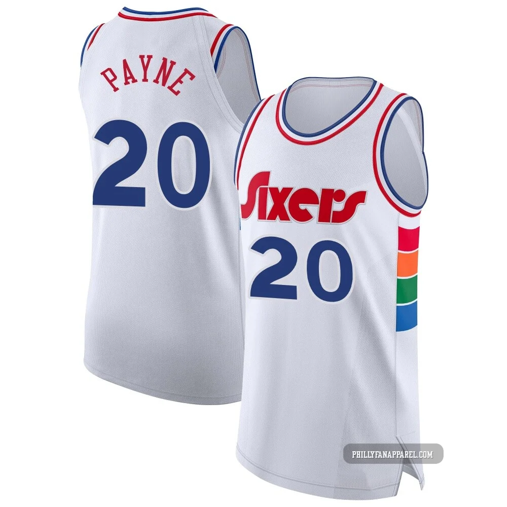 Cameron Payne ＃20 Men's Authentic 2024/25 Philadelphia 76ers White City Edition Jersey
