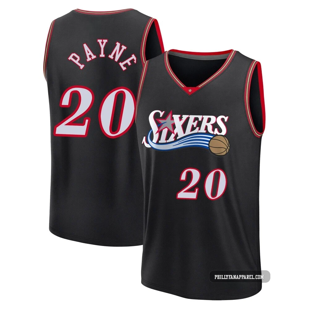 Cameron Payne ＃20 Men's Black Philadelphia 76ers Fast Break Classic Edition Jersey