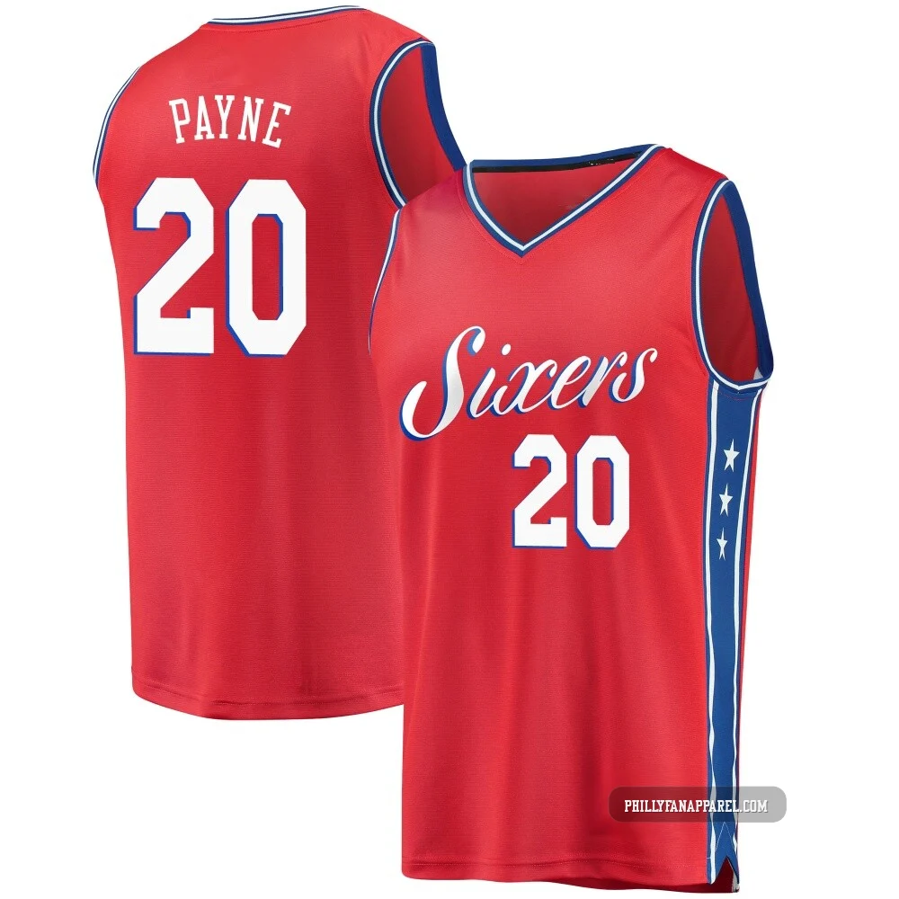 Cameron Payne ＃20 Men's Red Philadelphia 76ers Fast Break Jersey - Statement Edition