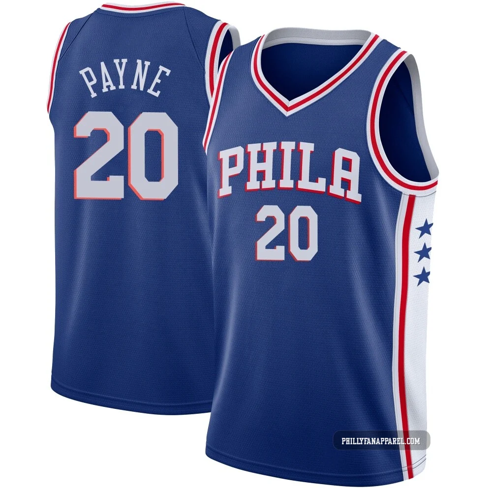 Cameron Payne ＃20 Men's Swingman Blue Philadelphia 76ers Jersey - Icon Edition