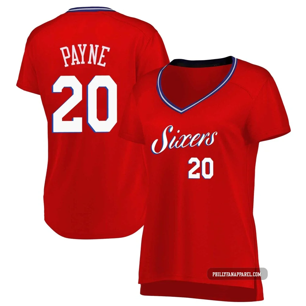 Cameron Payne ＃20 Women's Red Philadelphia 76ers Fast Break Jersey - Statement Edition