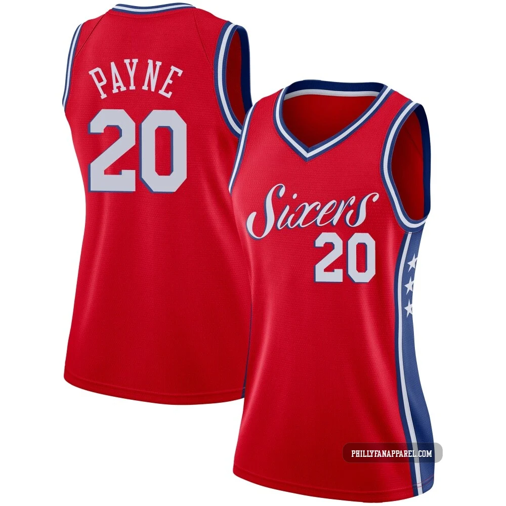 Cameron Payne ＃20 Women's Swingman Red Philadelphia 76ers Jersey - Statement Edition