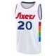 Cameron Payne ＃20 Youth 2024/25 Philadelphia 76ers White Fast Break City Edition Jersey