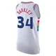 Charles Barkley ＃34 Men's Authentic 2024/25 Philadelphia 76ers White City Edition Jersey