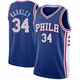 Charles Barkley ＃34 Men's Swingman Blue Philadelphia 76ers Jersey - Icon Edition