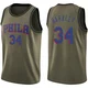 Charles Barkley ＃34 Men's Swingman Green Philadelphia 76ers Salute to Service Jersey