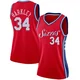 Charles Barkley ＃34 Women's Swingman Red Philadelphia 76ers Jersey - Statement Edition