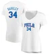 Charles Barkley ＃34 Women's White Philadelphia 76ers Fast Break Jersey - Association Edition