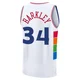 Charles Barkley ＃34 Youth 2024/25 Philadelphia 76ers White Fast Break City Edition Jersey