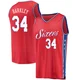 Charles Barkley ＃34 Youth Red Philadelphia 76ers Fast Break Jersey - Statement Edition