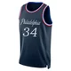 Charles Barkley ＃34 Youth Swingman 2025/26 Philadelphia 76ers Navy City Edition Jersey