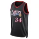 Charles Barkley ＃34 Youth Swingman Black Philadelphia 76ers Classic Edition Jersey