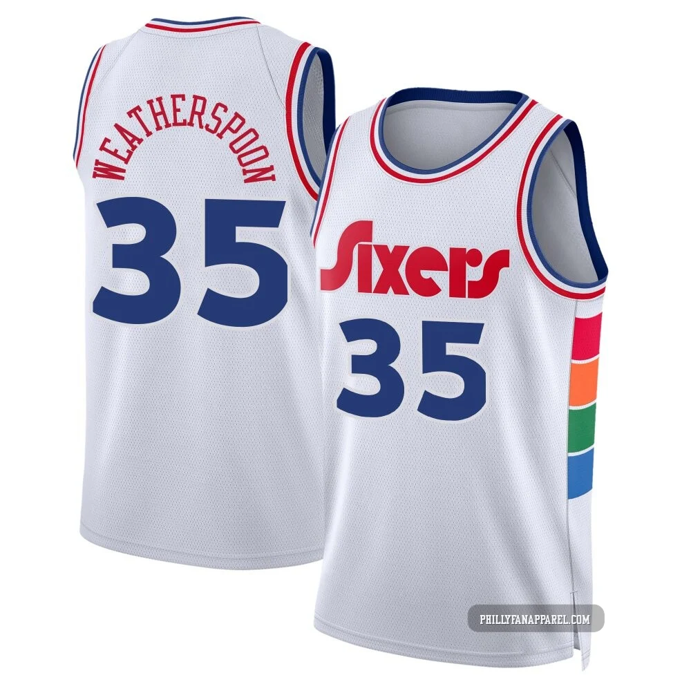 Clarence Weatherspoon ＃35 Youth Swingman 2024/25 Philadelphia 76ers White City Edition Jersey