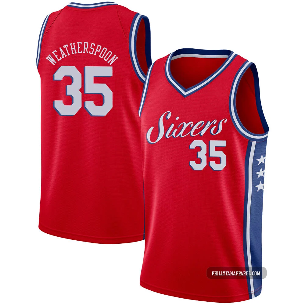 Clarence Weatherspoon ＃35 Youth Swingman Red Philadelphia 76ers Jersey - Statement Edition