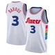 Dana Barros ＃3 Men's Swingman 2024/25 Philadelphia 76ers White City Edition Jersey