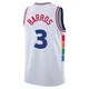 Dana Barros ＃3 Men's Swingman 2024/25 Philadelphia 76ers White City Edition Jersey