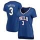 Dana Barros ＃3 Women's Royal Philadelphia 76ers Fast Break Jersey - Icon Edition