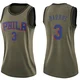 Dana Barros ＃3 Women's Swingman Green Philadelphia 76ers Salute to Service Jersey