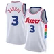 Dana Barros ＃3 Youth Swingman 2024/25 Philadelphia 76ers White City Edition Jersey