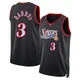 Dana Barros ＃3 Youth Swingman Black Philadelphia 76ers Classic Edition Jersey