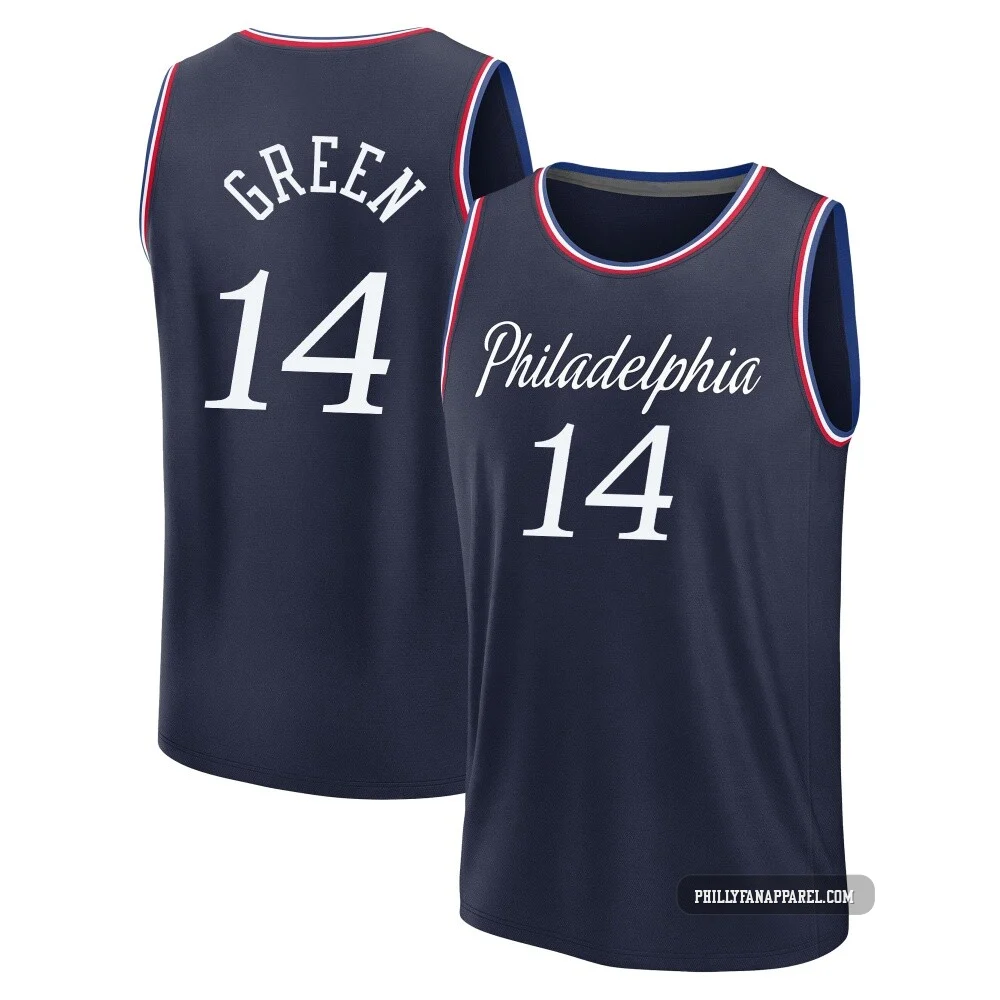 Danny Green ＃14 Men's 2025/26 Philadelphia 76ers Fast Break Navy City Edition Jersey