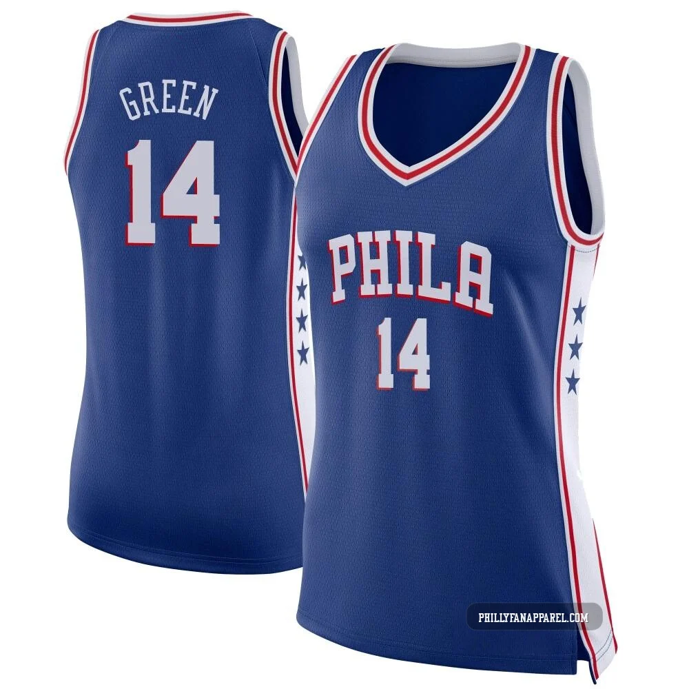 Danny Green ＃14 Women's Swingman Blue Philadelphia 76ers Jersey - Icon Edition
