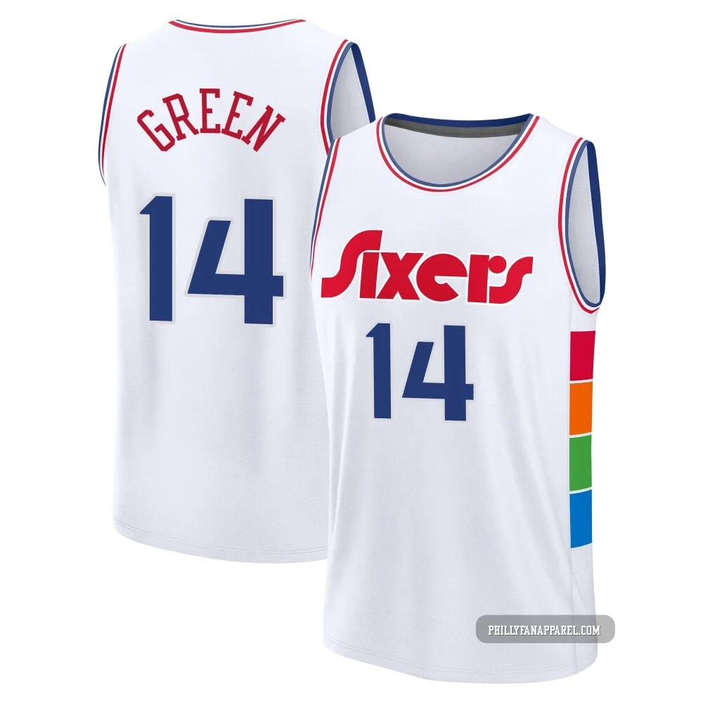 Danny Green ＃14 Youth 2024/25 Philadelphia 76ers White Fast Break City Edition Jersey