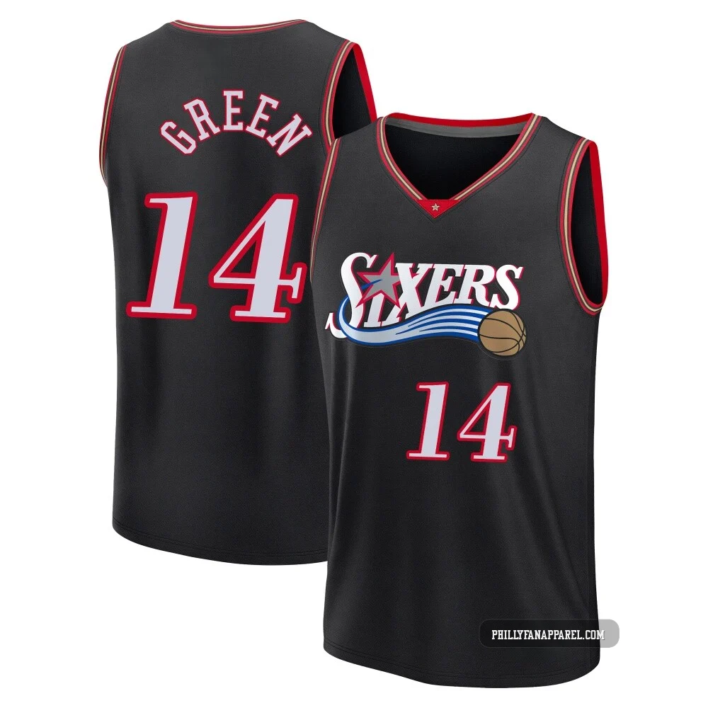 Danny Green ＃14 Youth Black Philadelphia 76ers Fast Break Classic Edition Jersey
