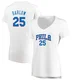 Dominick Barlow ＃25 Women's White Philadelphia 76ers Fast Break Jersey - Association Edition