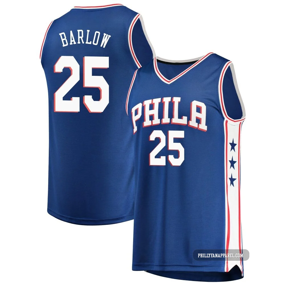 Dominick Barlow ＃25 Youth Royal Philadelphia 76ers Fast Break Jersey - Icon Edition