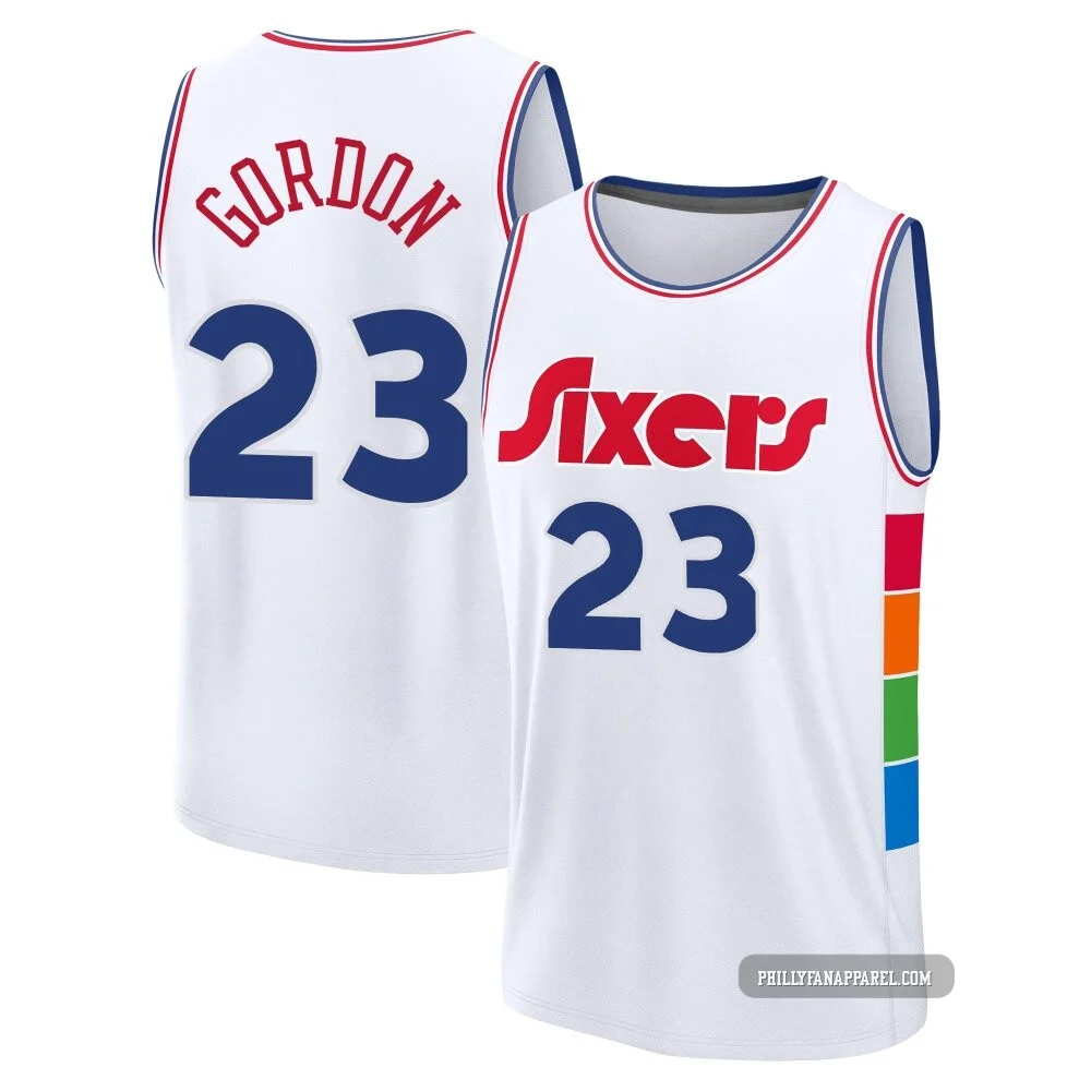 Eric Gordon ＃23 Men's 2024/25 Philadelphia 76ers White Fast Break City Edition Jersey