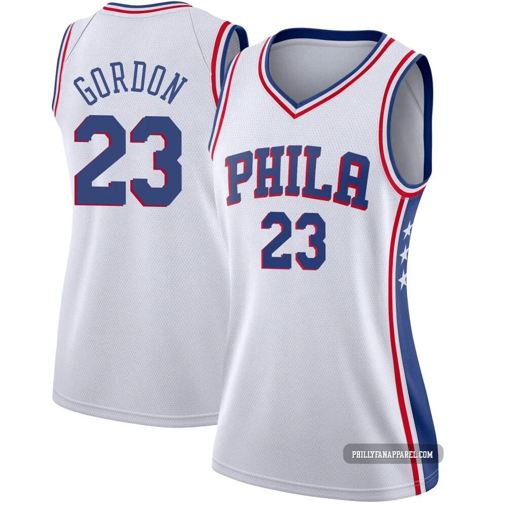 Eric Gordon ＃23 Women's Swingman White Philadelphia 76ers Jersey - Association Edition